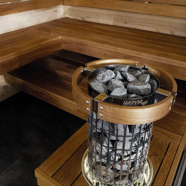 Harvia Cilindro Half Series 6kW Stainless Steel Sauna Heater at 240V 1PH with Built - In Time and Temperature Controls - The Sauna Solution LLC