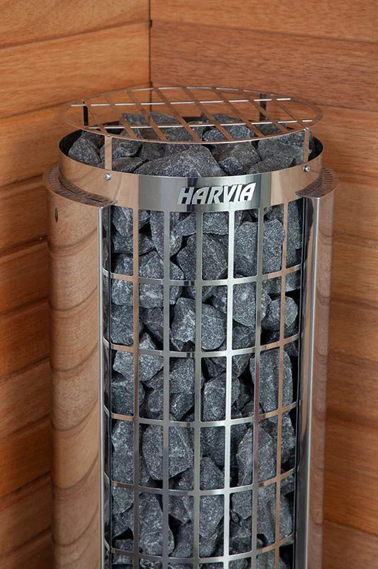 Harvia Cilindro Half Series 8kW Stainless Steel Sauna Heater at 240V 1PH - The Sauna Solution