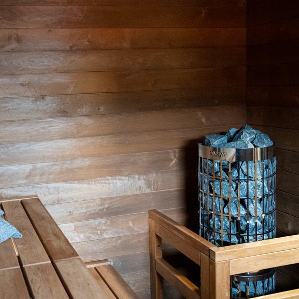 Harvia Cilindro Half Series 8kW Stainless Steel Sauna Heater at 240V 1PH with Built - In Time and Temperature Controls - The Sauna Solution LLC