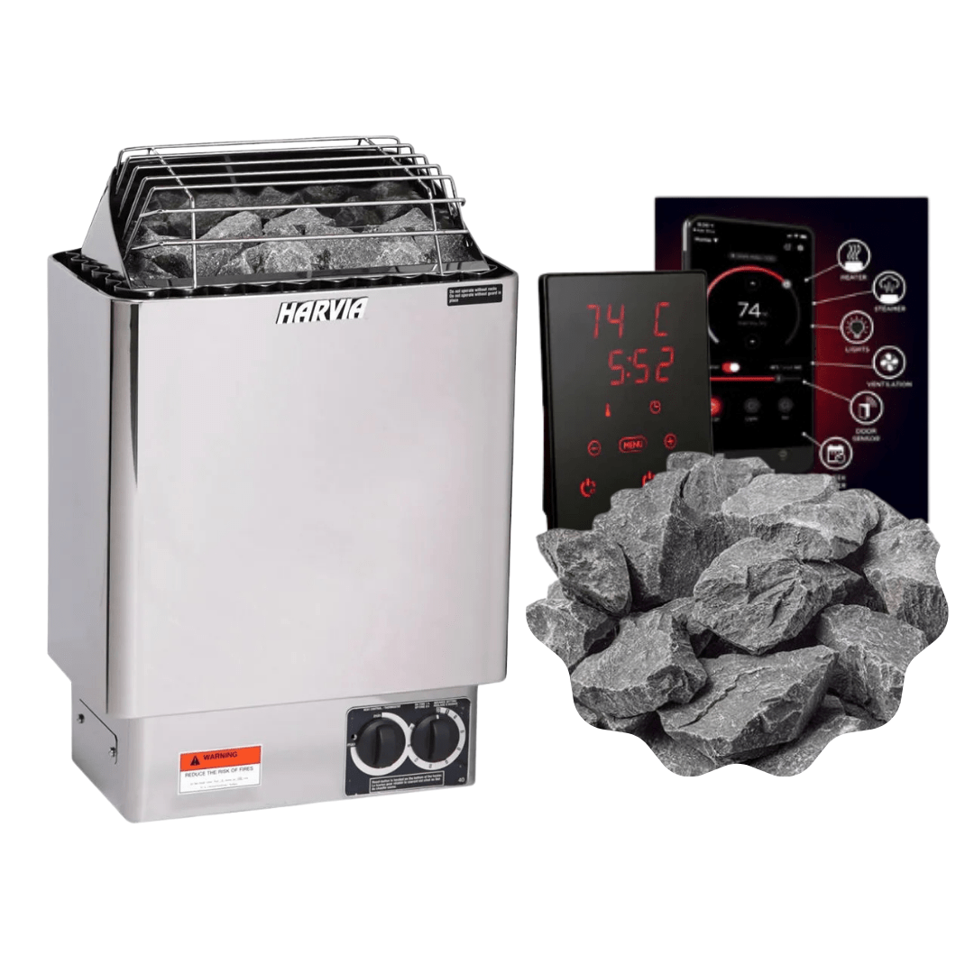 Harvia KIP80W Electric Sauna Heater Package - The Sauna Solution