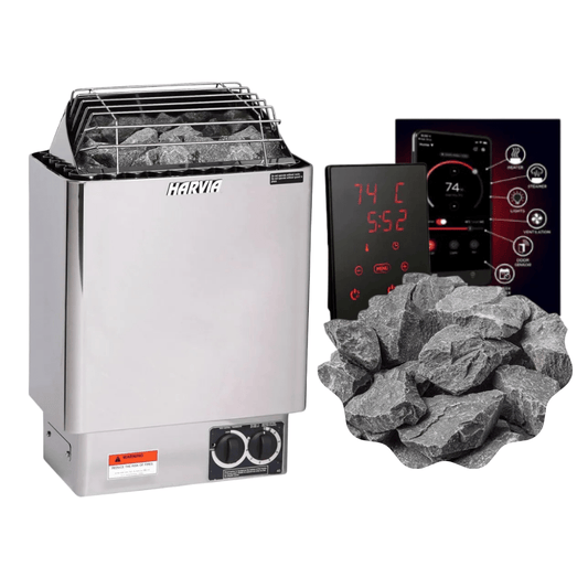 Harvia KIP80W Electric Sauna Heater Package - The Sauna Solution