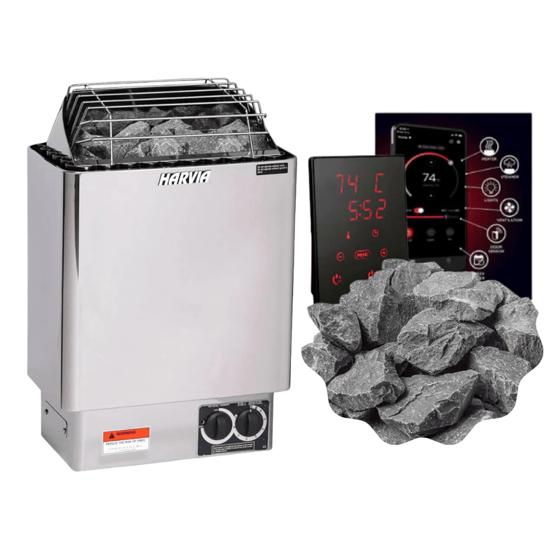 Harvia KIP80W Electric Sauna Heater Package - The Sauna Solution LLC
