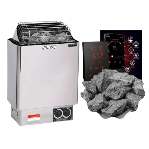 Harvia KIP80W Electric Sauna Heater Package - The Sauna Solution LLC