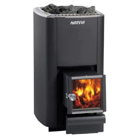 Harvia M Series 16.5kW Wood Sauna Stove w/ Exterior Feed - The Sauna Solution
