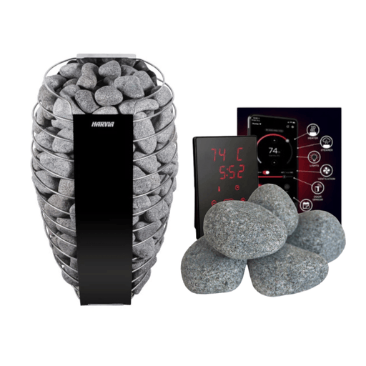 Harvia Spirit SP80E Electric Sauna Heater Package - 240V/1PH (Home Use) / Xenio CX45 + WiFi Control Package - The Sauna Solution LLC