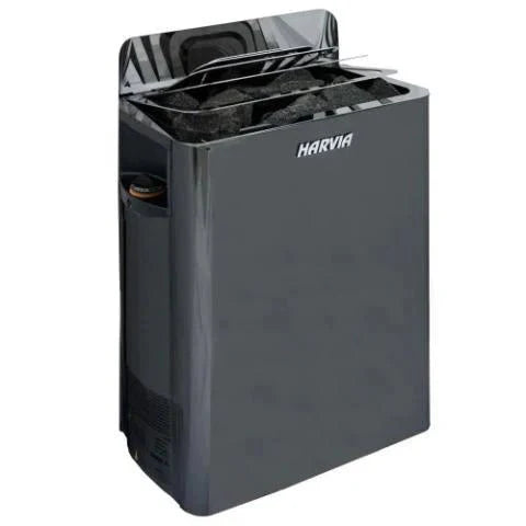 Harvia The Wall Series, 6kW, Black Stainless Steel Sauna Heater, 240V 1PH - The Sauna Solution