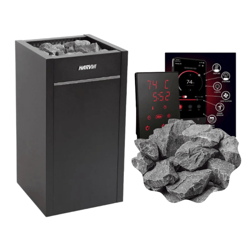 Harvia Virta HL110E Electric Sauna Heater Package - 240V/1PH (Home Use) / Xenio CX45 + WiFi Control Package - The Sauna Solution LLC