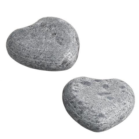 Hukka Lempi 2 Heart - shaped Massage Stones - The Sauna Solution