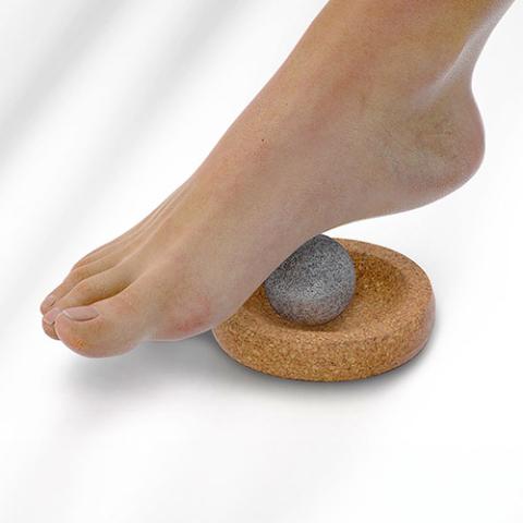 Hukka Mini SoleJoy 1 Massage Ball with Natural Cork Base, Round - The Sauna Solution LLC