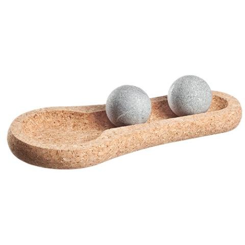 Hukka Solejoy 2 Massage Balls with Natural Cork Base - The Sauna Solution LLC