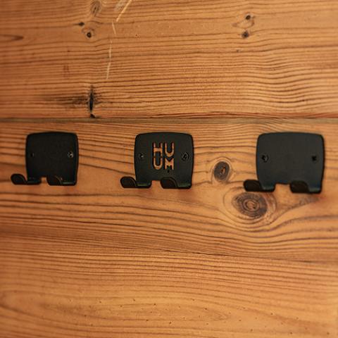 HUUM OVO Sauna Design Towel Hook Set, Black - The Sauna Solution