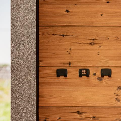 HUUM OVO Sauna Design Towel Hook Set, Black - The Sauna Solution