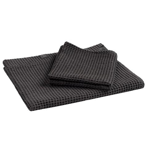 HUUM OVO Sauna Towel Set, Black - The Sauna Solution