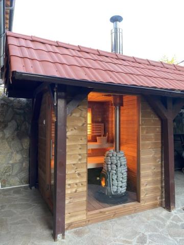 HUUM Sauna Wood Stove Chimney Set, Thru - Ceiling - The Sauna Solution