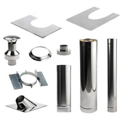 HUUM Sauna Wood Stove Chimney Set, Thru - Ceiling - The Sauna Solution LLC