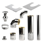 HUUM Sauna Wood Stove Chimney Set, Thru - Wall - The Sauna Solution LLC