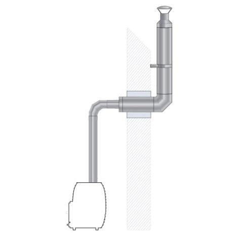 HUUM Sauna Wood Stove Chimney Set, Thru - Wall - The Sauna Solution LLC