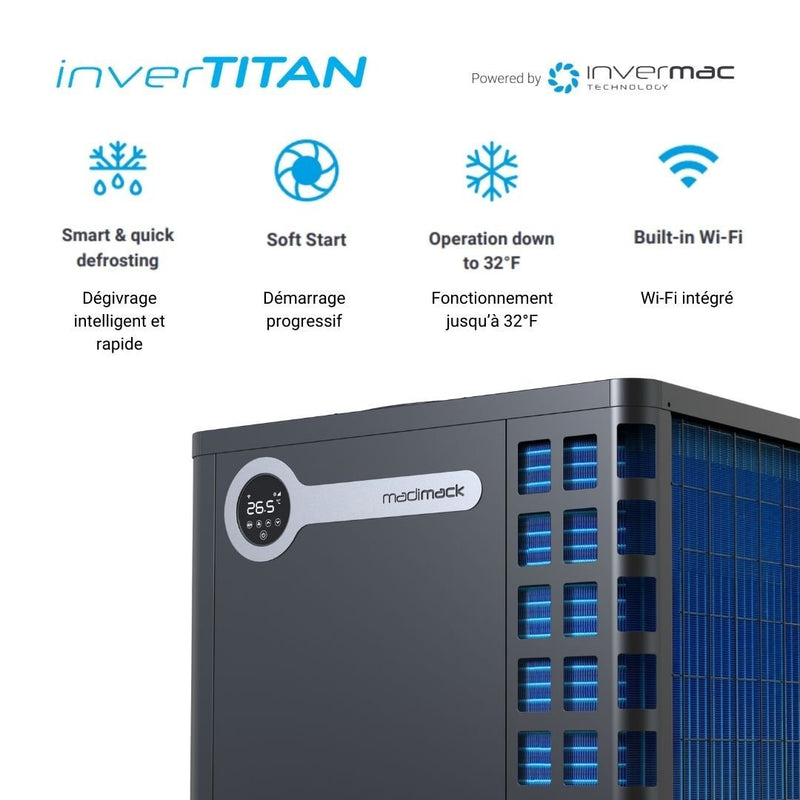 Madimack InverTitan INVTIT090 Pool Heat Pump (Heat and Cool) - The Sauna Solution LLC