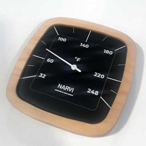 Narvi Black Fahrenheit, Thermometer - The Sauna Solution LLC