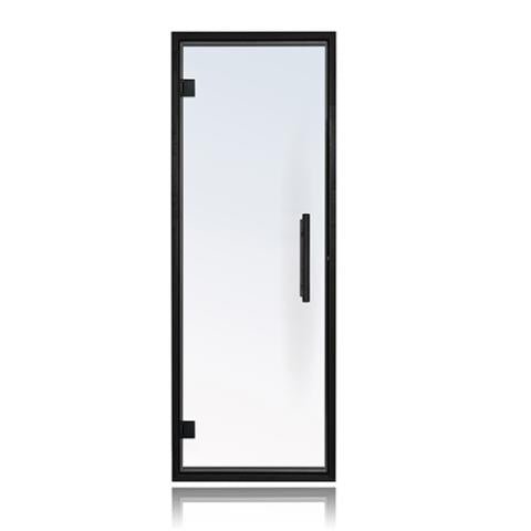 ProSaunas Clear Glass Sauna Door 24x73 Black Alder - The Sauna Solution