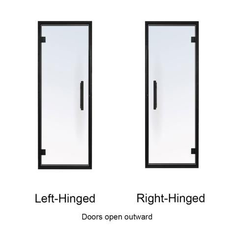 ProSaunas Clear Glass Sauna Door 24x73 Black Alder - The Sauna Solution