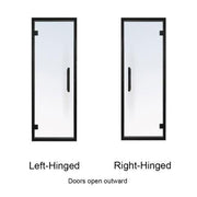 ProSaunas Tinted Glass Sauna Door 24x73 Black Alder - The Sauna Solution LLC