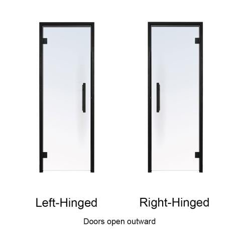 ProSaunas Tinted Glass Sauna Door 24x81 Black Alder - The Sauna Solution