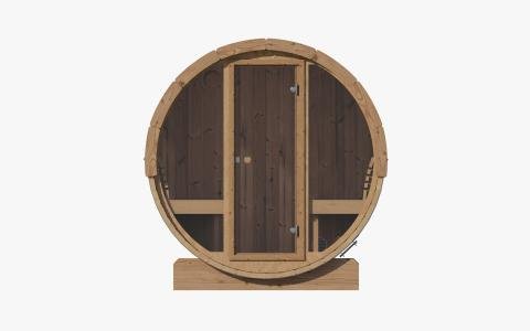 SaunaLife Model E7G Sauna Barrel Glass Front - The Sauna Solution LLC