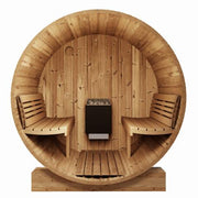 SaunaLife Model E8G Sauna Barrel Glass Front - The Sauna Solution LLC