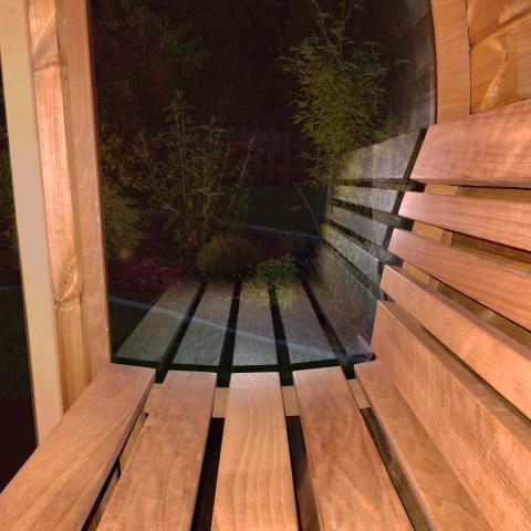 SaunaLife Model E8G Sauna Barrel Glass Front - The Sauna Solution LLC