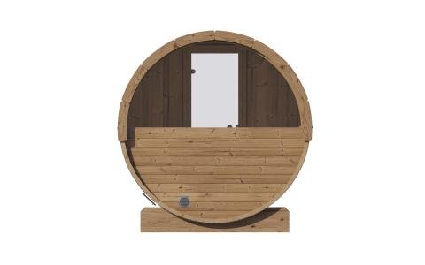 SaunaLife Model E8G Sauna Barrel Glass Front - The Sauna Solution LLC
