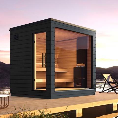 SaunaLife Model G6 Pre - Assembled Outdoor Home Sauna - The Sauna Solution