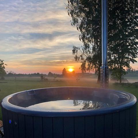 SaunaLife Model S4 Wood - Fired Hot Tub Natural - The Sauna Solution LLC