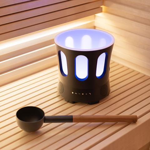 SaunaLife SaunaZone Bluetooth Speaker, Sauna Bucket, with Lights - The Sauna Solution