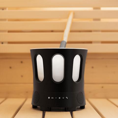 SaunaLife SaunaZone Bluetooth Speaker, Sauna Bucket, with Lights - The Sauna Solution