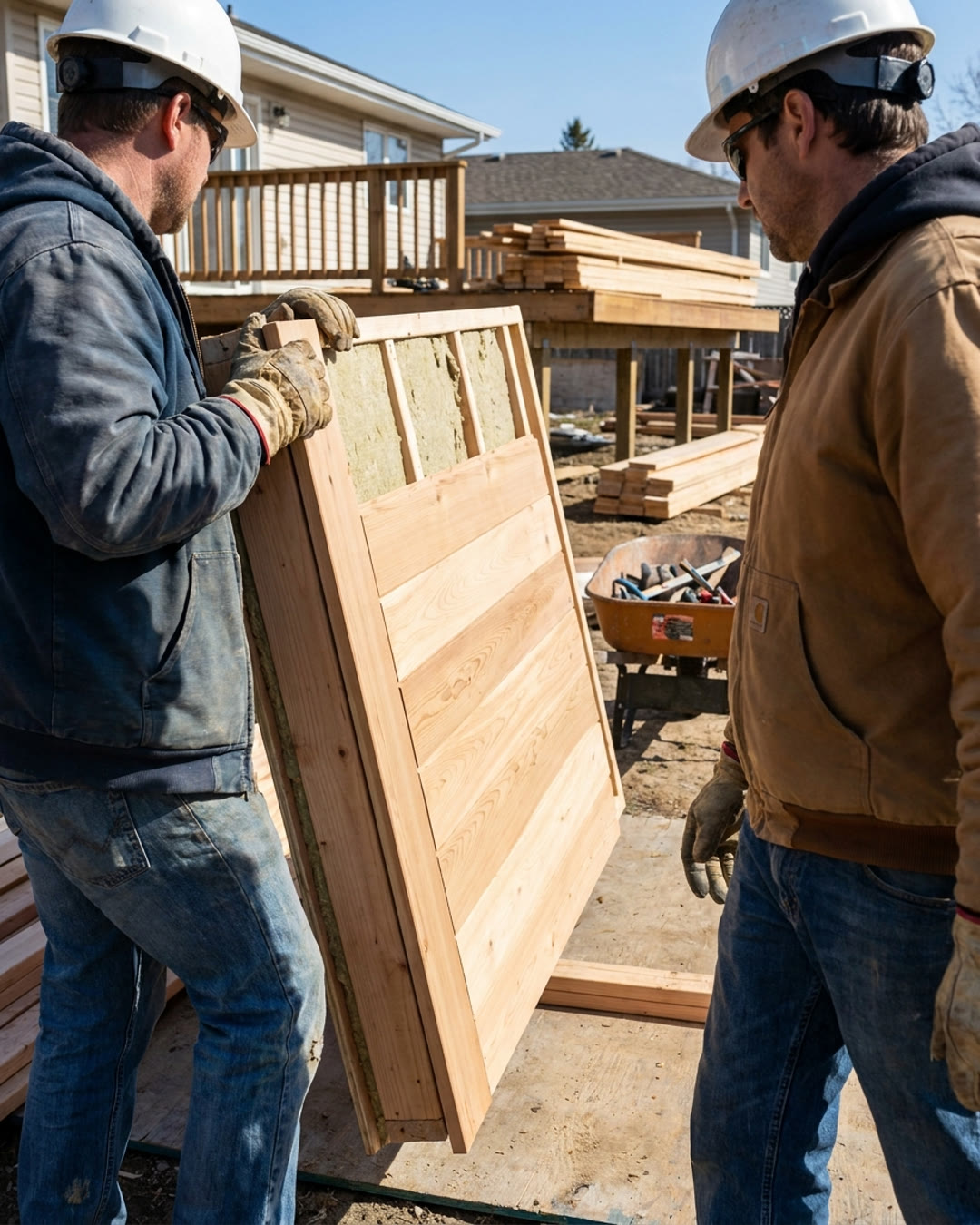 Contractor installing a sauna — trade campaign photo 8